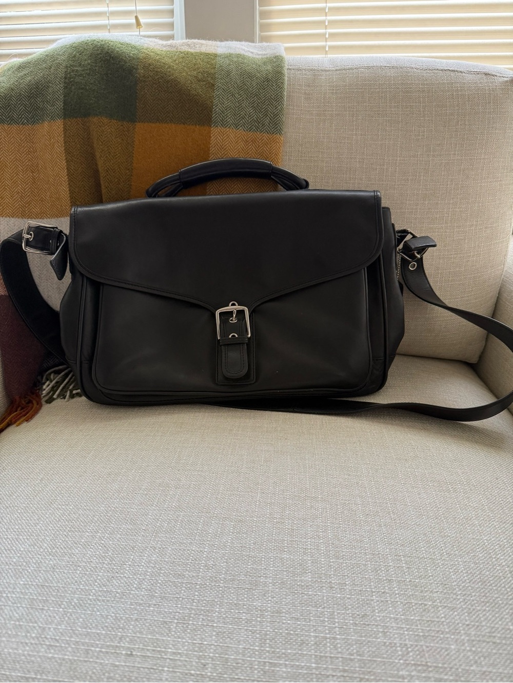 Coach Vintage Men's Black Leather Briefcase